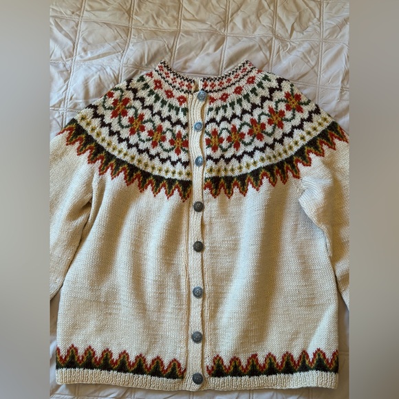 Vintage gorgeous hand knit wool sweater - Picture 3 of 10